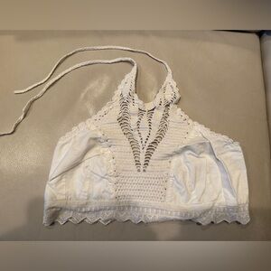 Free people crochet top sz L